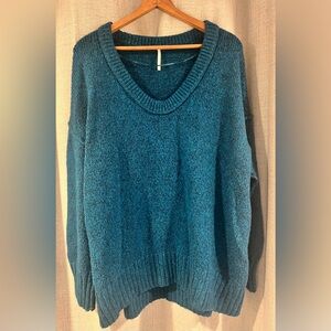Women's oversized Teal Sweater
